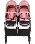 Бебешка количка за близнаци Chipolino - Дуо Смарт, фламинго - 8t