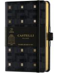 Бележник Castelli Copper & Gold - Weaving Gold, 9 x 14 cm, бели листове - 1t