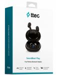 Безжични слушалки ttec - SoundBeat Play, TWS, черни - 6t