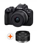 Безогледален фотоапарат Canon - EOS R50, RF-S 18-45mm, f/4.5-6.3 IS STM + Обектив Canon - RF 50mm, F/1.8 STM - 1t
