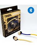 Безжични слушалки Fusion Embassy - Tribal Warrior, жълти/сини - 4t