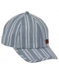 Бейзболна шапка с UV 50+ защита Sterntaler - На райе, 55 cm, 4-7 години - 2t