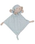 Бебешко одеяло Interbaby - С играчка мече Doudou, 80 х 110 cm, зелено - 3t