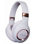 Безжични слушалки PowerLocus - P4 Plus, бели/розови - 1t