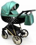 Бебешка количка 3 в 1 Adbor - Avenue 3D, зелена - 2t
