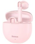 Безжични слушалки Baseus - Encok W2, TWS, розови - 1t