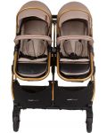 Бебешка количка за близнаци Chipolino - Дуо Смарт, златисто бежова - 8t