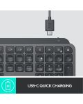 Безжична клавиатура Logitech - MX Keys, Graphite - 9t