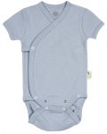 Бебешко боди Bio Baby - Органичен памук, синьо - 1t