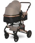 Бебешка количка Lorelli - Alba Premium, с адаптори, Pearl Beige - 3t