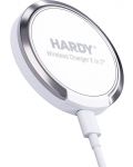 Безжично зарядно 3mk - Hardy Wireless Charger 2 в 1, 15W, бяло - 6t