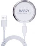 Безжично зарядно 3mk - Hardy Wireless Charger 2 в 1, 15W, бяло - 1t