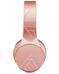Безжични слушалки с микрофон PowerLocus - EDGE, розови/бели - 3t