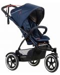 Бебешка количка за едно или породени деца Phil & Teds - Sport V5, Синя - 1t