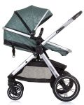 Бебешка количка с трансформираща се седалка Chipolino - Аспен, Алое - 8t