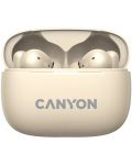 Безжични слушалки Canyon - CNS-TWS10, ANC, бежови - 2t