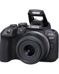 Безогледален фотоапарат Canon - EOS R10, 18-45mm STM, Black + Адаптер Canon EF-EOS R - 6t