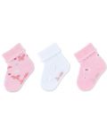 Бебешки хавлиени чорапи за момиче Sterntaler - 15/16 размер, 4-6 месеца, 3 чифта - 2t
