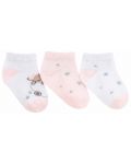 Бебешки летни чорапи KikkaBoo - Dream Big, 0-6 месеца, 3 броя, Pink - 2t