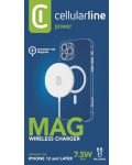 Безжично зарядно Cellularline - Mag, MagSafe, 7.5W, бяло - 4t