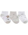 Бебешки летни чорапи KikkaBoo - Dream Big, 0-6 месеца, 3 броя, Бежови - 2t