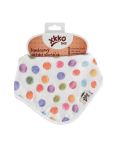 Бебешка бандана от бамбук Xkko - Polka Dots - 2t