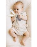 Бебешка дрънкалка BabyJem - Заек, 29 х 27 cm, светлосив - 5t