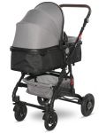 Бебешка количка Lorelli - Alba Premium, с адаптори, Opaline Grey - 4t