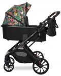 Бебешка количка 2 в 1 Lorelli - Glory, с адаптори, Tropical Flowers - 3t