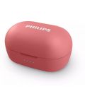 Безжични слушалки с микрофон Philips - TAT2205, TWS, червени - 5t
