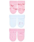 Бебешки хавлиени чорапи за момиче Sterntaler - 15/16 размер, 4-6 месеца, 3 чифта - 1t
