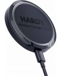 Безжично зарядно 3mk - Hardy Wireless Charger 2 в 1, 15W, черно - 6t