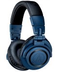 Безжични слушалки Audio-Technica - ATH-M50xBT2DS, черни/сини - 1t