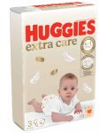 Бебешки пелени Huggies Extra Care - Размер 3, 6-10 kg, 72 броя - 1t