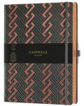 Бележник Castelli Copper & Gold - Roman Copper, 19 x 25 cm, линиран - 1t