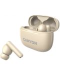 Безжични слушалки Canyon - CNS-TWS10, ANC, бежови - 4t