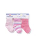 Бебешки чорапи KikkaBoo Stripes - Памучни, 1-2 години, розови - 1t