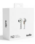 Безжични слушалки Sudio - N2, TWS, бели - 5t