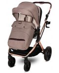 Бебешка количка 2 в 1 Lorelli - Glory, с адаптори, Pearl Beige - 5t