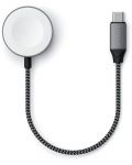 Безжично зарядно Satechi - Magnetic Charge Cable USB-C, Apple Watch, сиво - 4t