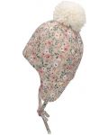 Бебешка зимна шапка за момиче Sterntaler - С принт на цветя, 47 cm, 9-12 м - 3t