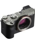 Безогледален фотоапарат Sony - Alpha 7C, 24.2MPx, Silver - 6t