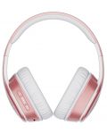 Безжични слушалки с микрофон PowerLocus - P7 Upgrade, розови/бели - 3t
