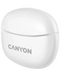 Безжични слушалки Canyon - TWS5, бели - 4t