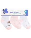 Бебешки летни чорапи KikkaBoo - Dream Big, 0-6 месеца, 3 броя, Pink - 1t