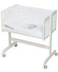 Бебешка мини кошара Interbaby - Мече, със спален комплект, сив - 1t