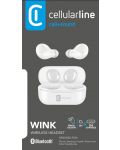 Безжични слушалки Cellularline - Twink, TWS, бели - 2t