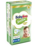 Бебешки пелени Babylino - Sensitive, Cotton Soft, VP, размер 4+, 10-15 kg, 46 броя - 1t