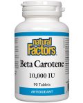 Beta Carotene, 10 000 IU, 90 таблетки, Natural Factors - 1t