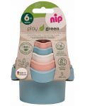 Бебешка играчка NIP Play Green - Stacking Cups, 5 броя - 10t